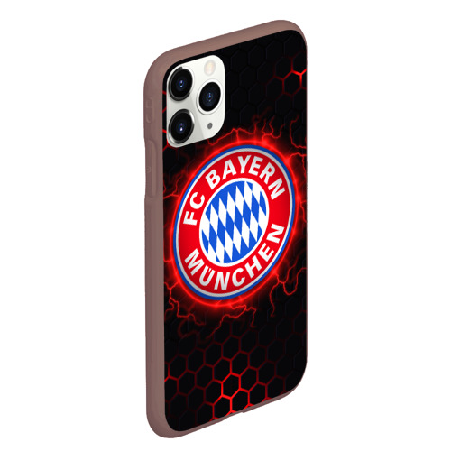 Чехол для iPhone 11 Pro Max матовый Бавария футбольный клуб, цвет коричневый - фото 3