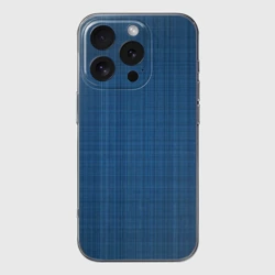 Чехол для iPhone 16 Pro силиконовый с защитой камеры Синие линии