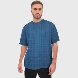 Мужская футболка oversize 3D Синие линии - фото 2