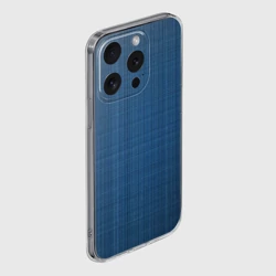 Чехол для iPhone 15 Pro Max силиконовый с защитой камеры Синие линии - фото 2