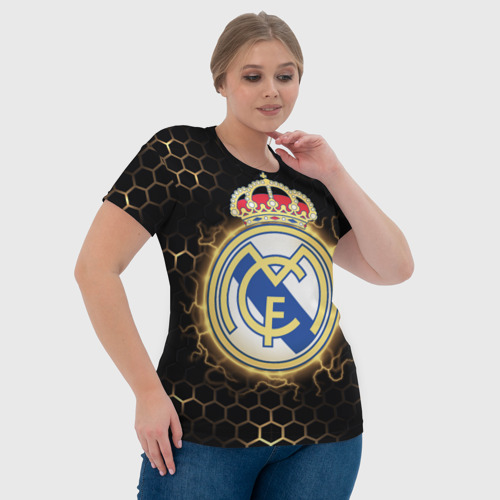 Женская футболка 3D с принтом Реал Мадрид, фото #4