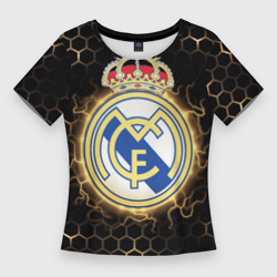 Женская футболка 3D Slim Реал Мадрид