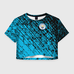 Женская футболка Crop-top 3D Manchester city