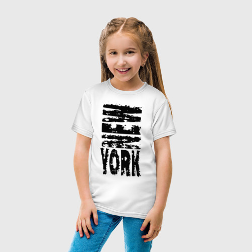 Детская футболка хлопок с принтом New York, вид сбоку #3