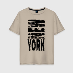 Женская футболка хлопок Oversize New York city