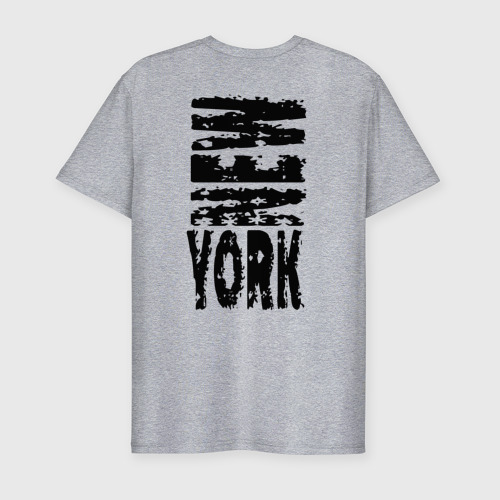 Мужская футболка хлопок Slim New York city, цвет меланж - фото 2