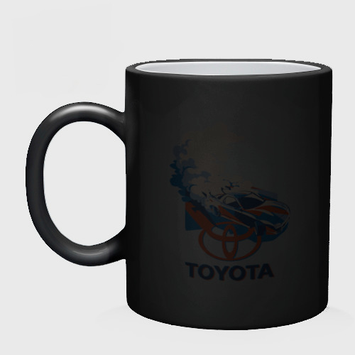 Кружка хамелеон Toyota Drift, цвет белый + черный - фото 3