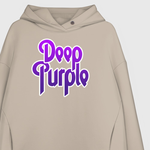 Женское худи Oversize хлопок Deep Purple, цвет миндальный - фото 3