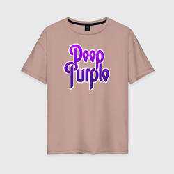 Женская футболка хлопок Oversize Deep Purple