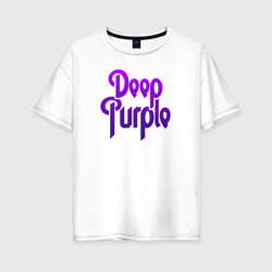 Женская футболка хлопок Oversize Deep Purple