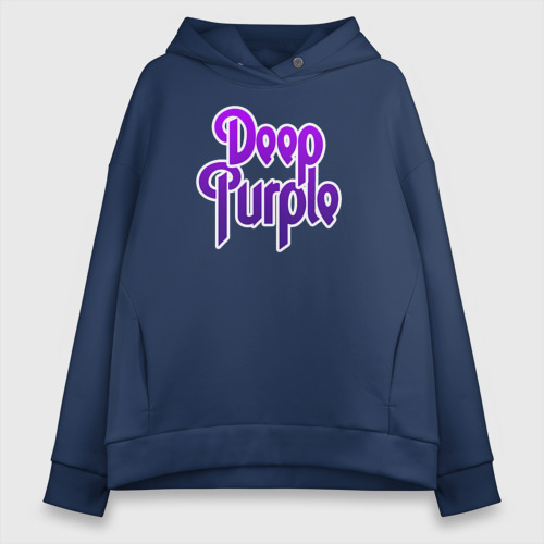Женское худи Oversize хлопок Deep Purple, цвет темно-синий