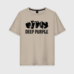 Женская футболка хлопок Oversize Deep Purple