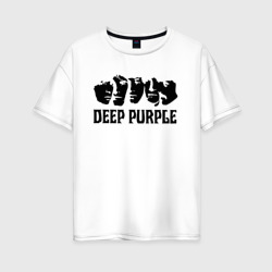 Женская футболка хлопок Oversize Deep Purple