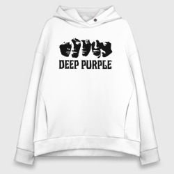 Женское худи Oversize хлопок Deep Purple