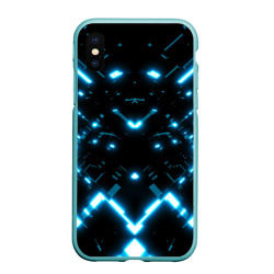 Чехол для iPhone XS Max матовый Neon Lights