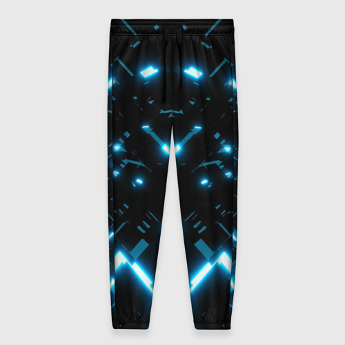Женские брюки 3D с принтом Neon Lights, вид спереди #2