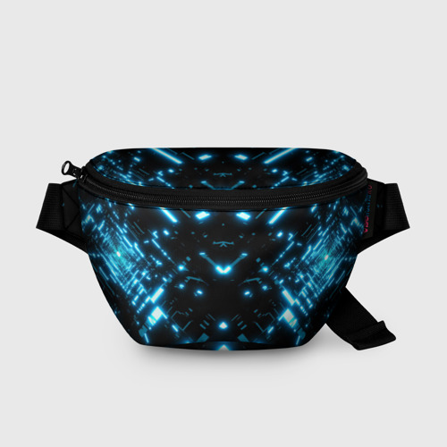 Поясная сумка 3D с принтом Neon Lights, вид спереди #2