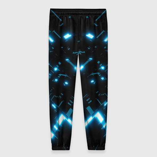 Женские брюки 3D с принтом Neon Lights, вид сзади #1