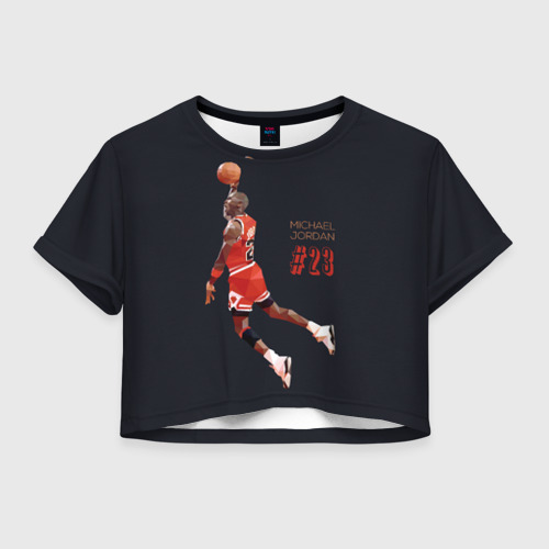 Женская футболка Crop-top 3D Michael Jordan