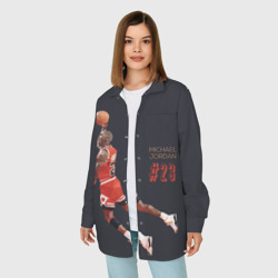 Женская рубашка oversize 3D Michael Jordan - фото 2