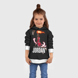 Толстовка с принтом Michael Jordan для ребенка, вид на модели спереди №3. Цвет основы: белый