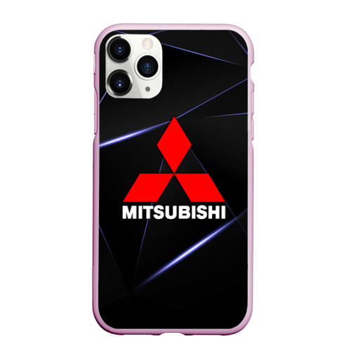 Чехол для iPhone 11 Pro Max матовый Mitsubishi, цвет розовый