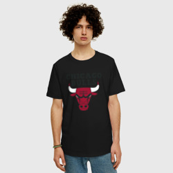 Мужская футболка хлопок Oversize Chicago Bulls - фото 2