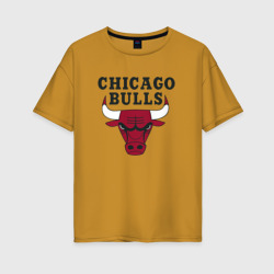 Женская футболка хлопок Oversize Chicago Bulls