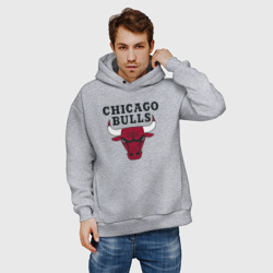 Мужское худи Oversize хлопок Chicago Bulls - фото 2