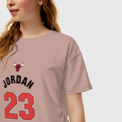 Женская футболка хлопок Oversize Jordan - фото 2