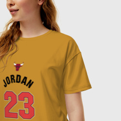 Женская футболка хлопок Oversize Jordan - фото 2