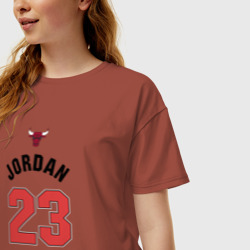 Женская футболка хлопок Oversize Jordan - фото 2