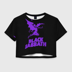 Женская футболка Crop-top 3D Black Sabbath