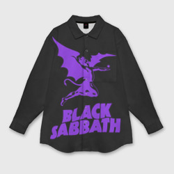 Женская рубашка oversize 3D Black Sabbath