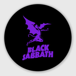 Круглый коврик для мышки Black Sabbath