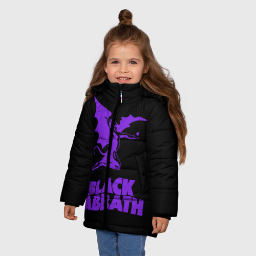 Зимняя куртка для девочек 3D Black Sabbath, цвет светло-серый - фото 3