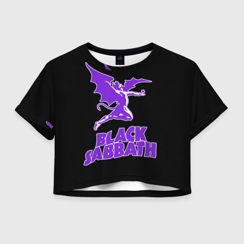 Женская футболка Crop-top 3D Black Sabbath, цвет 3D печать