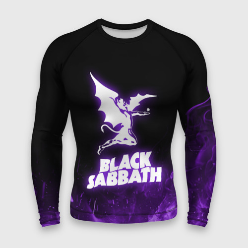 Мужской рашгард 3D Black Sabbath neon, цвет 3D печать