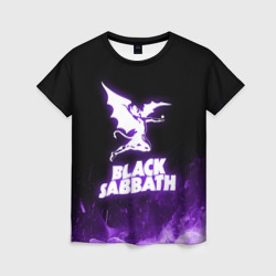 Женская футболка 3D Black Sabbath neon