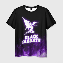 Мужская футболка 3D Black Sabbath neon