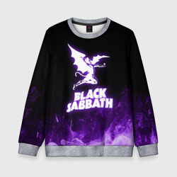 Детский свитшот 3D Black Sabbath neon