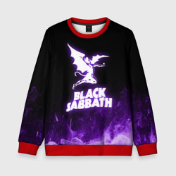 Детский свитшот 3D Black Sabbath neon