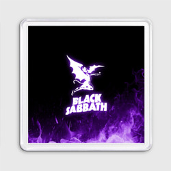 Магнит 55*55 Black Sabbath neon