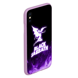 Чехол для iPhone XS Max матовый Black Sabbath neon - фото 2