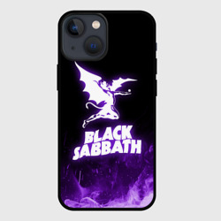 Чехол для iPhone 13 mini Black Sabbath neon