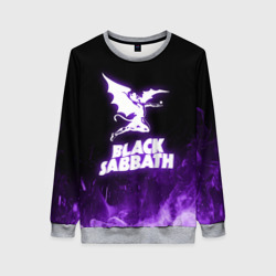 Женский свитшот 3D Black Sabbath neon