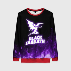 Женский свитшот 3D Black Sabbath neon