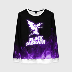 Женский свитшот 3D Black Sabbath neon