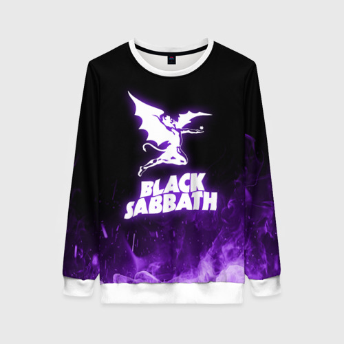 Женский свитшот 3D Black Sabbath neon, цвет 3D печать
