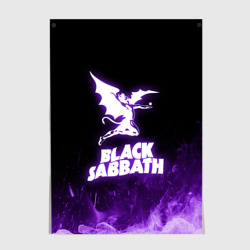 Постер Black Sabbath neon